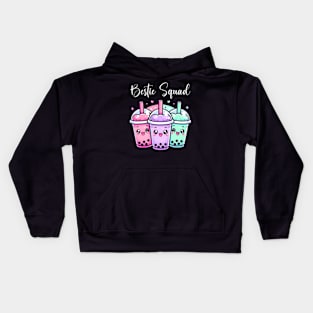 Bestie Squad Twin Day For Girls BFF Boba Tea Best Friend Kids Hoodie